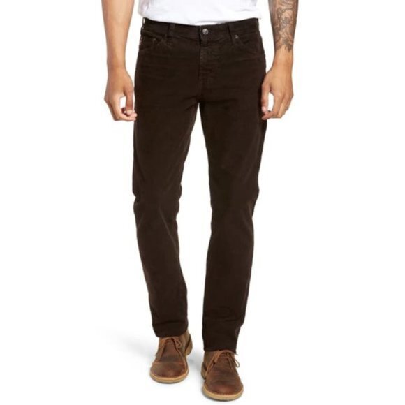 Adriano Goldschmied Everett Straight Corduroy Pant Brown Size 40 X 34